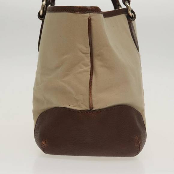 BURBERRY Tote Bag Canvas Beige Brown Auth ac3408 - Picture 4 of 16